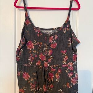 Maurices Floral Gray Tank Top